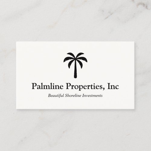 Tropical Palm Tree Beach Front Real Estate Calling Card