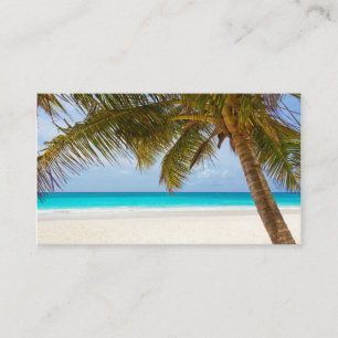 Tropical Palm Tree Beach Landscape Business Card
