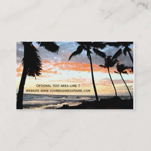 Tropical Palm Tree Beach Real Estate Business Card