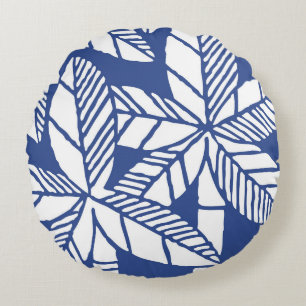 Tropical Palm Tree Beach Round Pillow