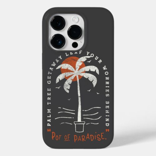 Tropical Palm Tree Beach Vibes Summer Sun Retro Case_Mate iPhone 14 Pro Case