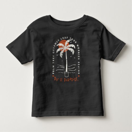 Tropical Palm Tree Beach Vibes Summer Sun Retro Toddler T_shirt