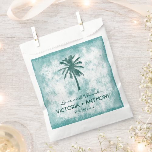 Tropical Palm Tree Beach Wedding Favor Bag
