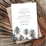 Tropical Palm Tree Beach Wedding Invitation at Zazzle