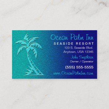 Tropical / Palm Tree Business Card by coolcards_biz at Zazzle