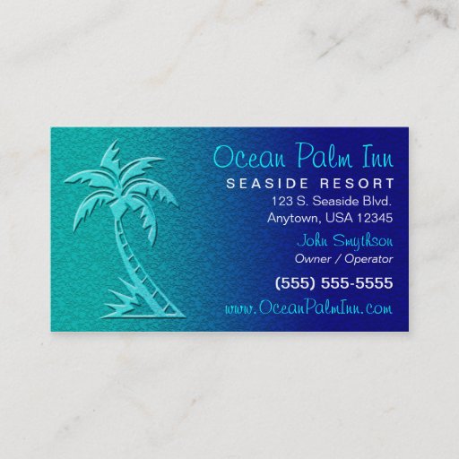 Customizable Tropical / Palm Tree Business Card