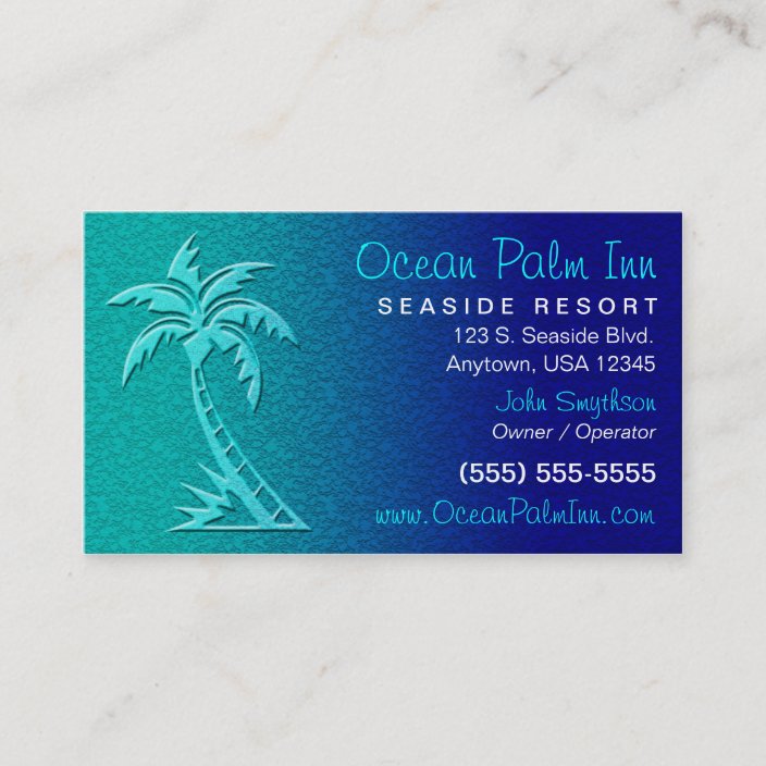 Tropical / Palm Tree Business Card | Zazzle.com