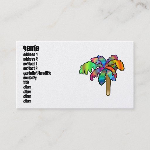 Customizable Tropical Palm Tree Business Card Template