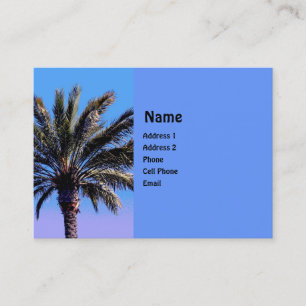 tropical palm tree business card