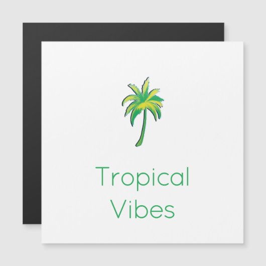 Tropical palm tree card (Front/Back)