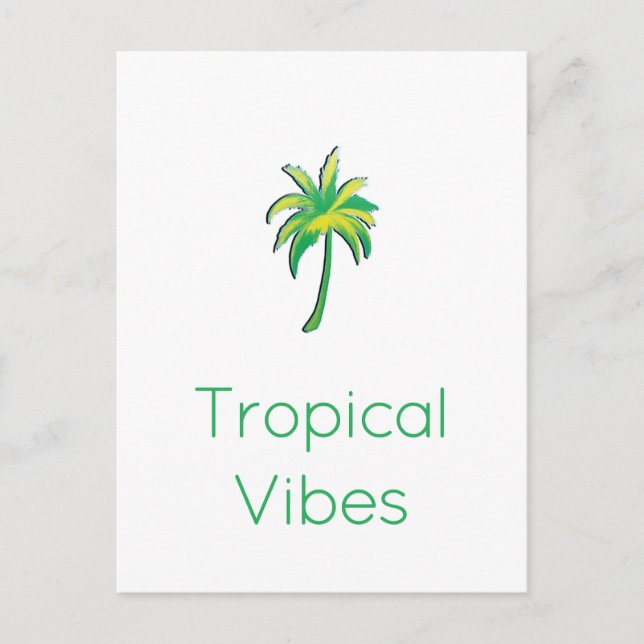 Tropical palm tree card  (Front)