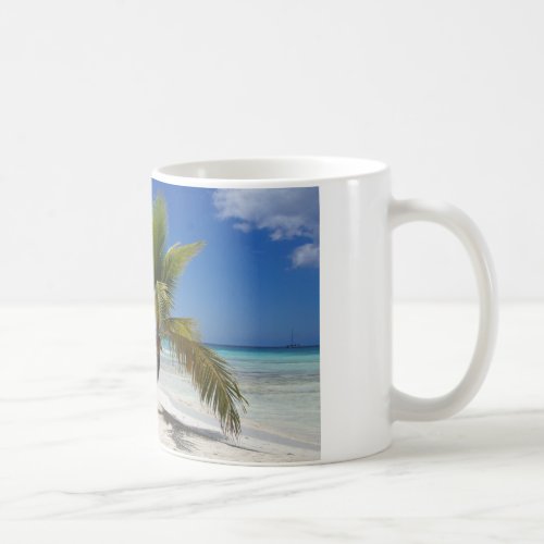 tropical palm tree coffee mug