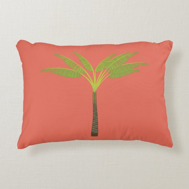 Tropical Palm Tree Custom Summer Beach Simple Accent Pillow (Front)
