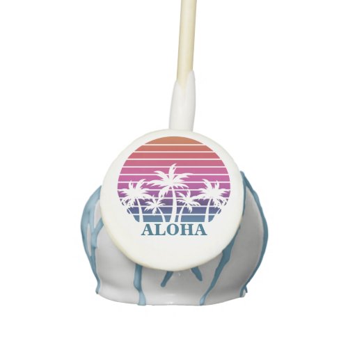 Tropical Palm Tree Cute Custom Luau Beach Party Cake Pops