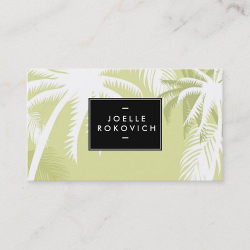 Tropical Palm Tree Designer Business Card Template