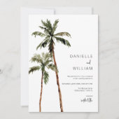 Tropical Palm Tree Destination Wedding Invitation | Zazzle