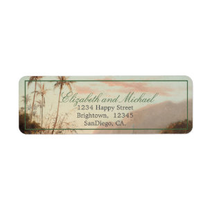 Tropical Palm Tree Elegant Modern Chic Label