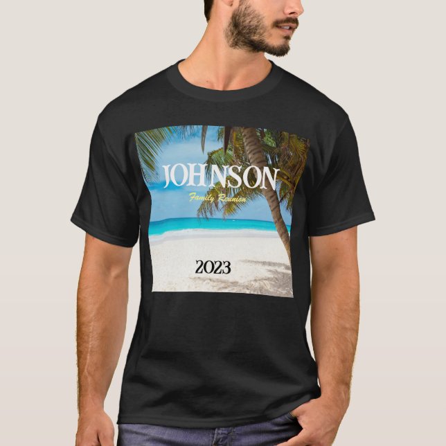 Tropical Palm Tree Family Reunion Tee- Customize T T-Shirt (Front)