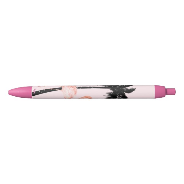 Tropical Palm Tree Flamingo Pen (Front)
