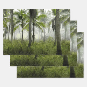 Tropical Palm Tree Forest Wrapping Paper Sheets