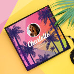 Tropical Palm Tree Graduation Tassel Topper<br><div class="desc">Celebrate your graduation with this tropical palm tree graduation topper.
Add your graduates photo and name.</div>