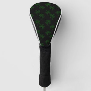 Tropical Palm Tree Green Contour Summer Vibes Art Golf Head Cover