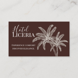 Tropical Palm Tree Hotel & Resort Business Card