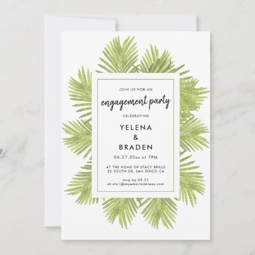 Tropical palm tree invitation