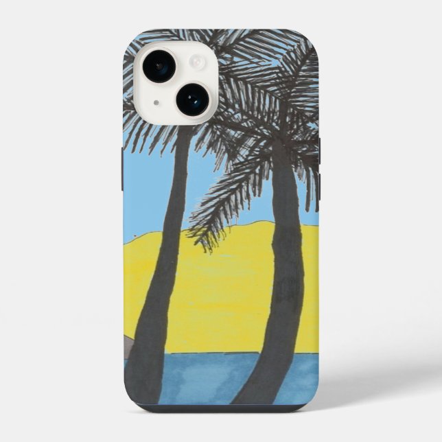 Tropical Palm Tree iPhone case (Back)