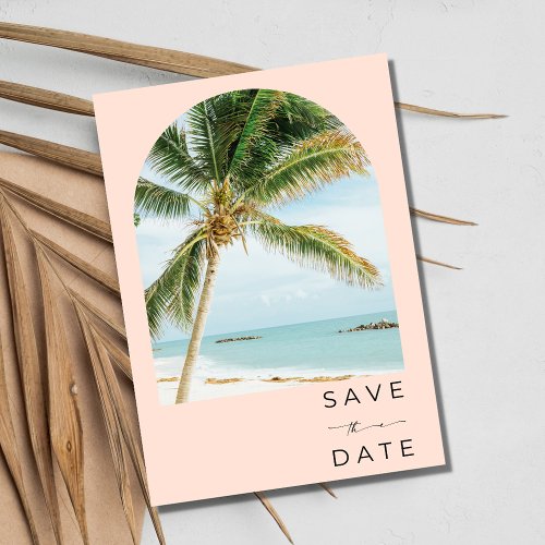 Tropical Palm Tree Key West Beach Wedding  Save The Date