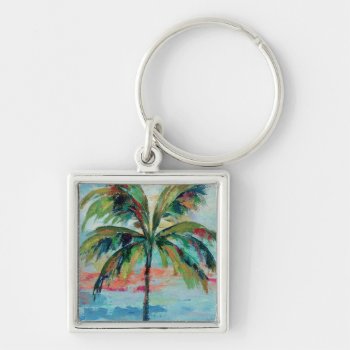 Tropical | Palm Tree Keychain by wildapple at Zazzle