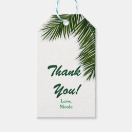 Tropical Palm Tree Leaf Elegant Wedding Favor Gift Tags