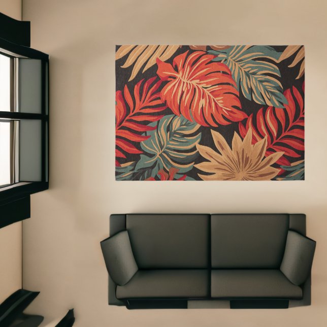 Tropical Palm Tree Leaf | Palm Frond Rug (Insitu (Indoor 1))