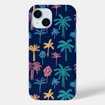 Tropical Palm Tree Leaf Pattern Iphone 15 Case by bestgiftideas at Zazzle
