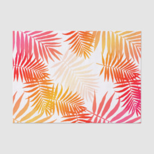 Tropical Palm Tree Leaf Summer Sunset Tissue Paper