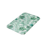 Tropical Palm Tree Leaves Pattern Bath Mat