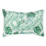 Tropical Palm Tree Leaves Pattern Dog Bed