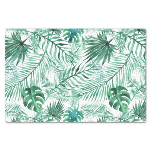 Tropical Palm Tree Leaves Pattern Tissue Paper