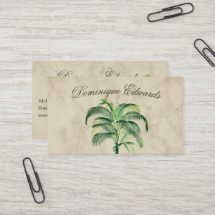 Tropical Palm Tree Marble Professional Business Card