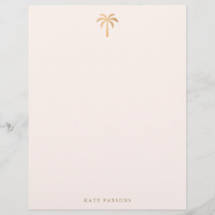 Tropical Palm Tree Modern Letterhead