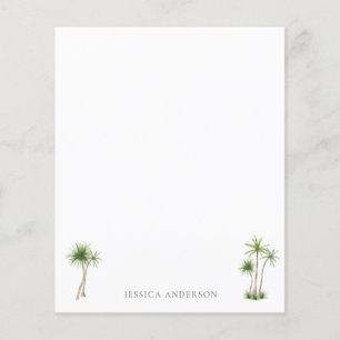 Tropical Palm Tree Name Stationery