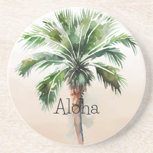 Tropical Palm Tree Ombre  Coaster