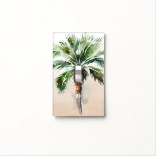 Tropical Palm Tree Ombre Light Switch Cover
