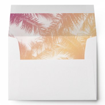 Tropical Palm Tree & Orange Wedding Return Address Envelope Tropical Palm Tree & Orange Wedding Return Address Envelope
