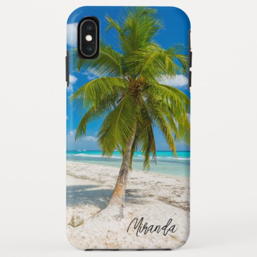 Tropical Palm Tree Paradise Personalized iPhone XS Max Case
