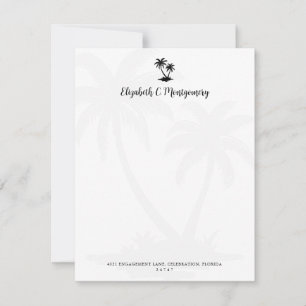 Tropical Palm Tree Personalized Stationery Note Card