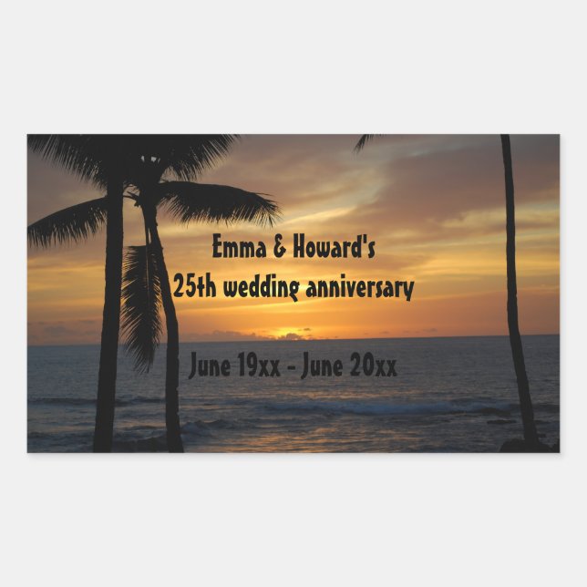 Tropical Palm Tree Personalized wine labels (Front)