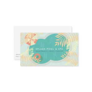 Tropical Palm Tree Pool Service Business Card