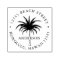 Tropical Palm Tree Round Return Address 