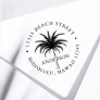 Tropical Palm Tree Round Return Address  Self-inking Stamp